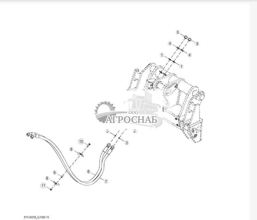 Hi-Vis,Third Function Boom Plumbing,Standard Z-Bar 